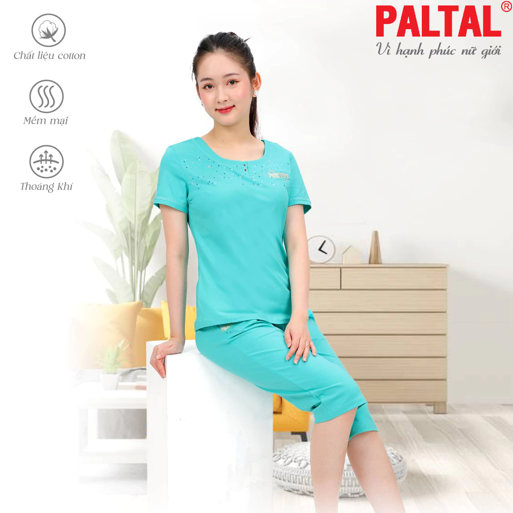 Đồ bộ nữ mặc nhà 024p 4275 kiểu quần lửng tay ngắn cotton