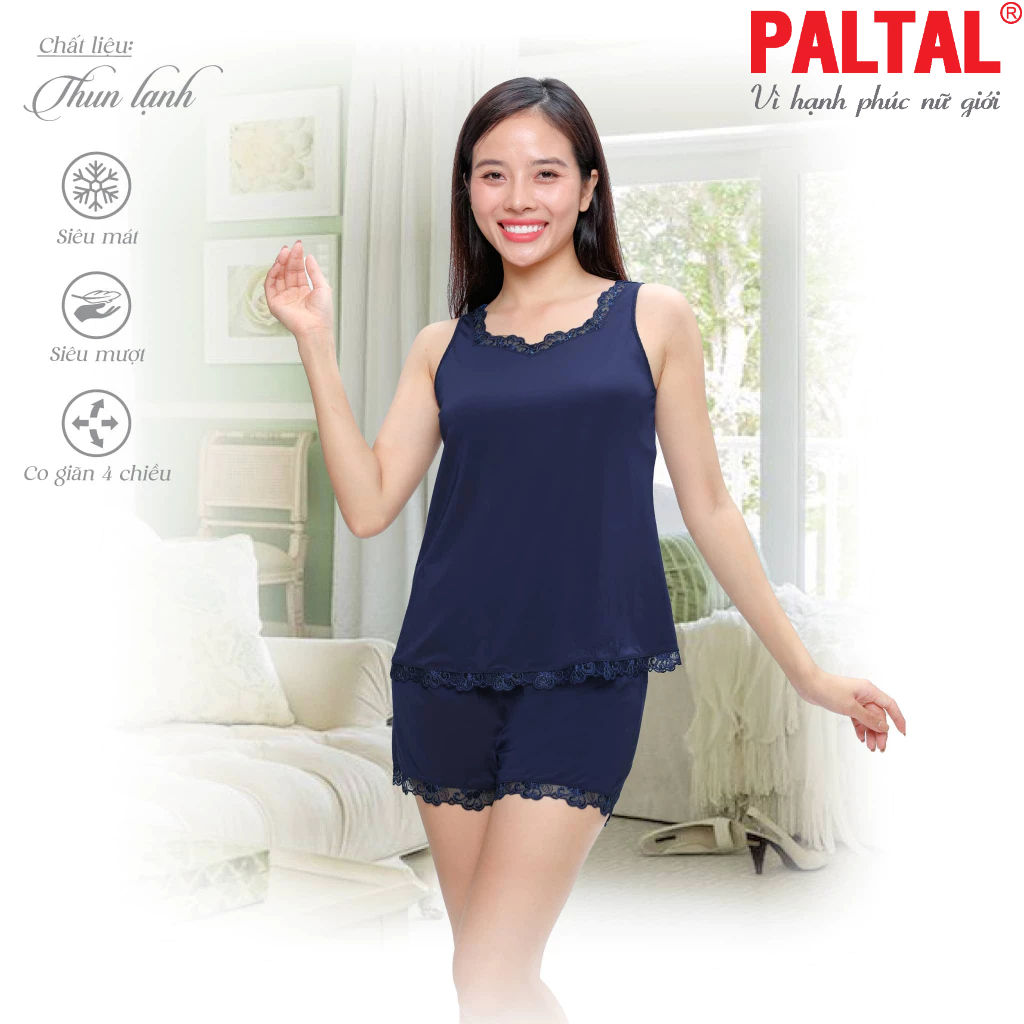 Đồ bộ ngủ nữ 015P 5128 kiểu quần đùi tay bản thun lạnh