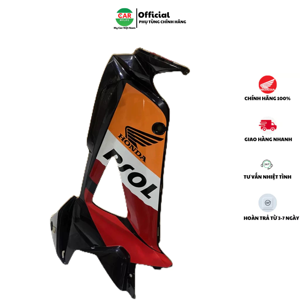 Cánh trong bên trái - ốp yếm HONDA WAVE RSX100  REPSOL năm 2008 .