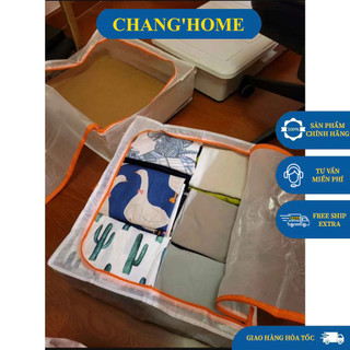 Túi hộp đa năng đựng đồ, chăn , quần áo parkla ikea-túi bạt chính hãng