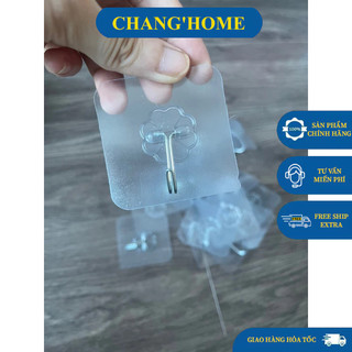 Móc dán tường trong suốt đa năng - móc dán tường đa năng, chịu lực siêu tốt