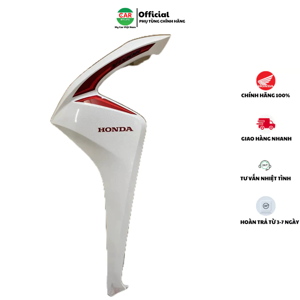 Cánh yếm bên trái - bửng yếm HONDA VISION năm 2018-2019-2020 màu Trắng.