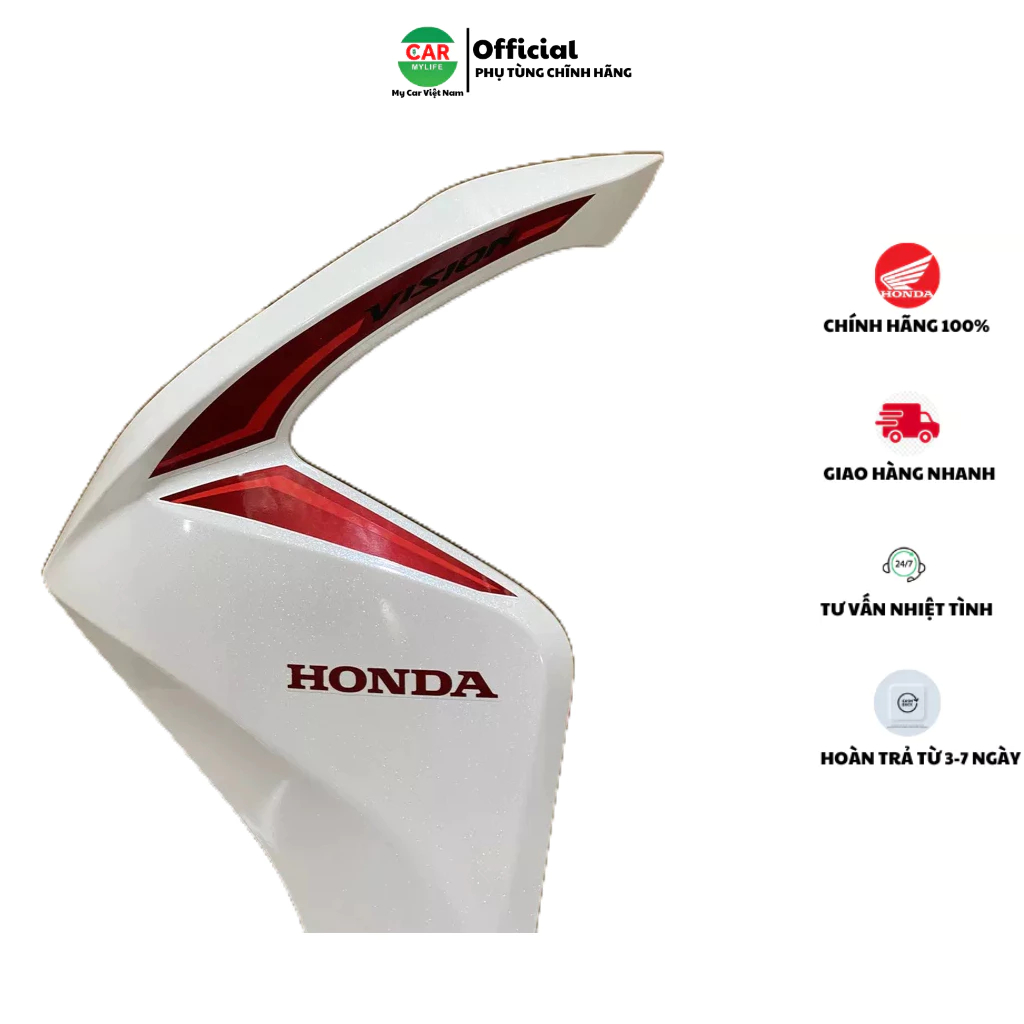 Cánh yếm bên trái - bửng yếm HONDA VISION năm 2018-2019-2020 màu Trắng.