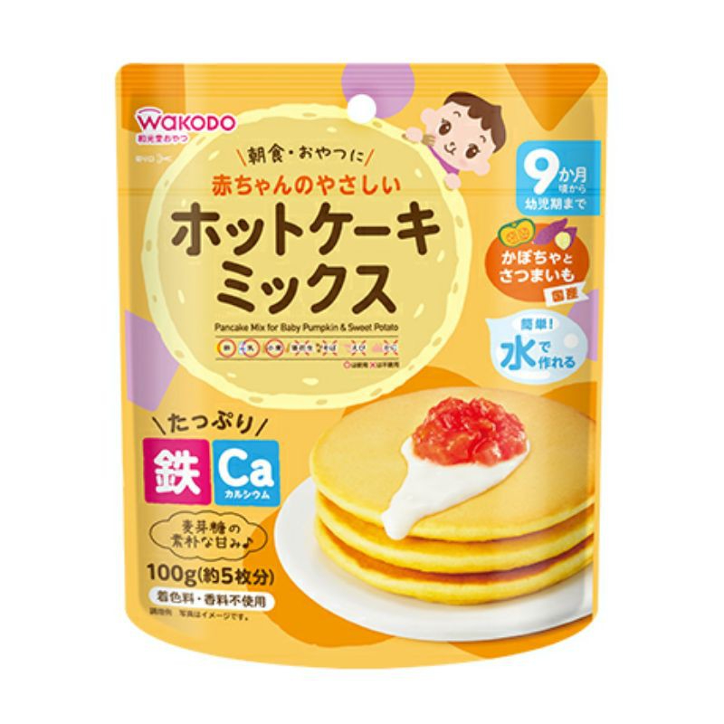 Bột làm bánh pancake Wakodo cho bé 9M+