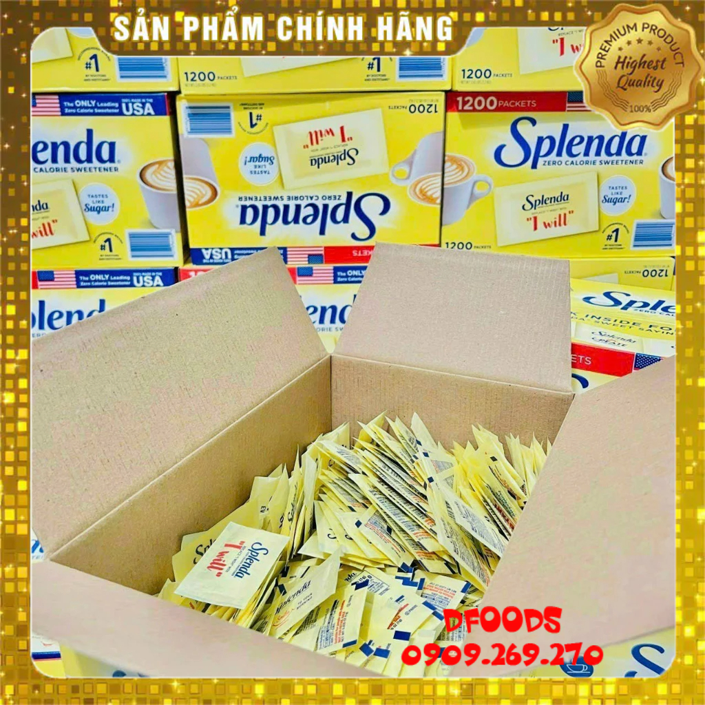 Đường ăn kiêng Splenda Mỹ dùng uống trà, cà phê