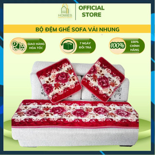 Thảm trải ghế gỗ gồm 1m65, 1 tấm to và 2 tấm nhỏ 55cm+55cm - QUÀNG CHÂU CAO CẤP