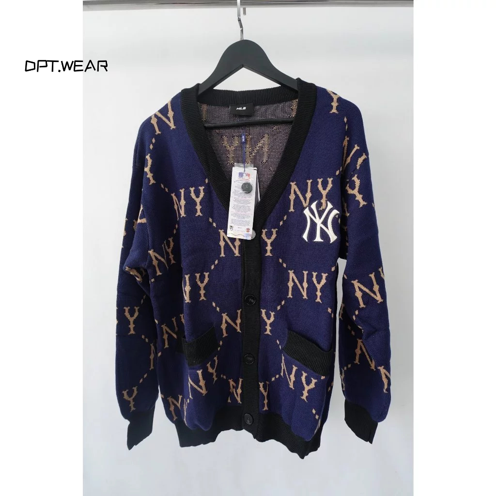 Cardigan MLB Monogram Dệt Kim Hàng Cao Cấp Dày Dặn