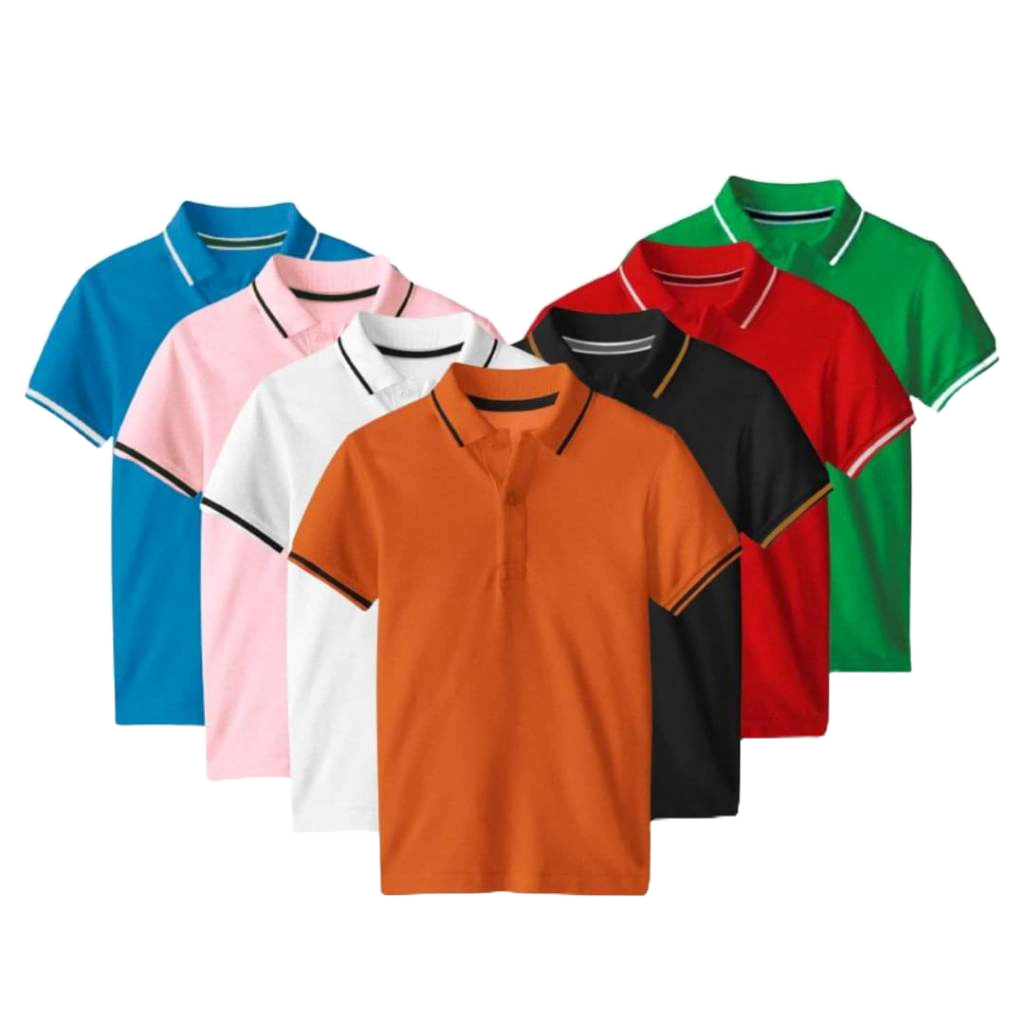 Áo thun Polo sọc Nam cổ bẻ basic cộc tay vải cotton cá sấu co dãn thấm hút mồ hôi tốt