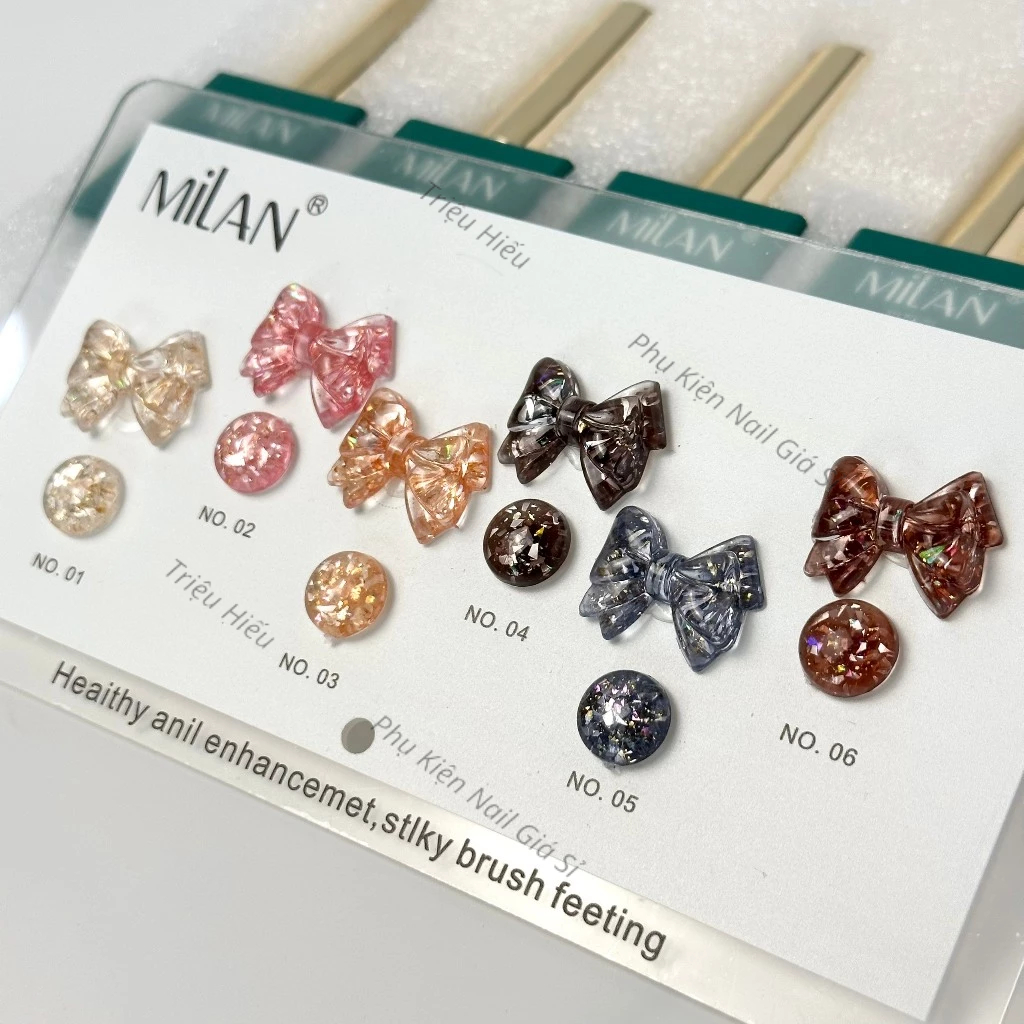 Sét sơn gel nhũ xà cừ 6 màu milan