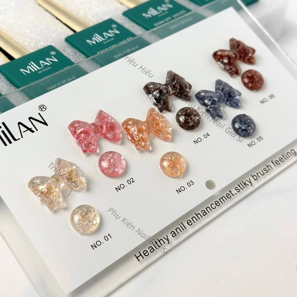 Sét sơn gel nhũ xà cừ 6 màu milan