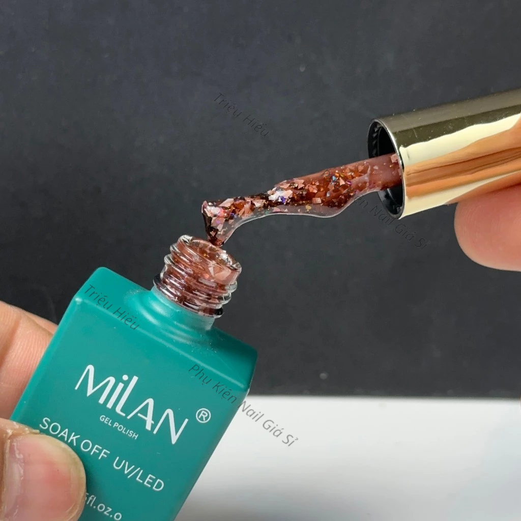 Sét sơn gel nhũ xà cừ 6 màu milan