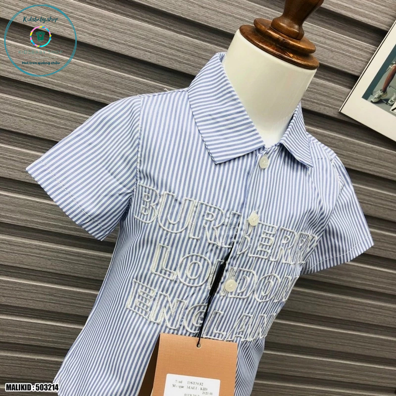 Áo sơ mi bbr cộc tay bé trai hàng quảng châu sc
