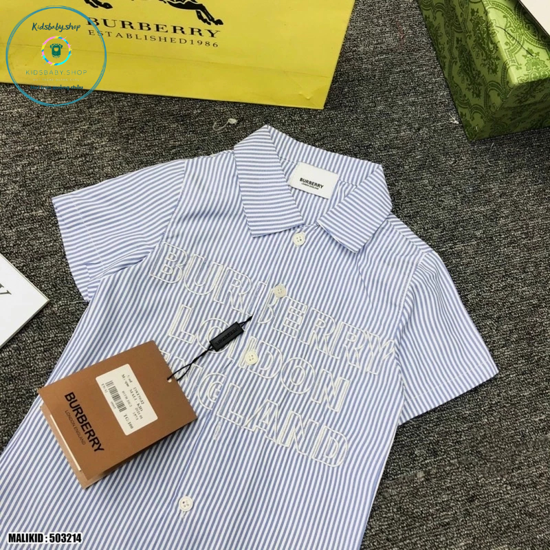 Áo sơ mi bbr cộc tay bé trai hàng quảng châu sc