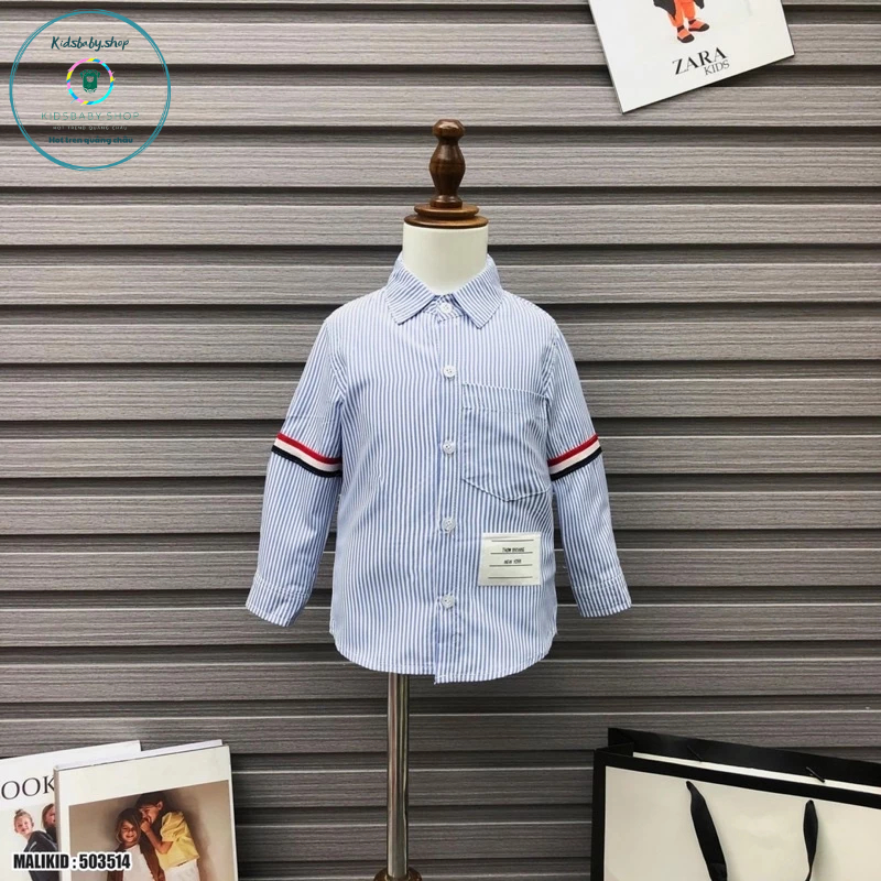 Áo sơmi Thom dài tay bé trai 10-40kg