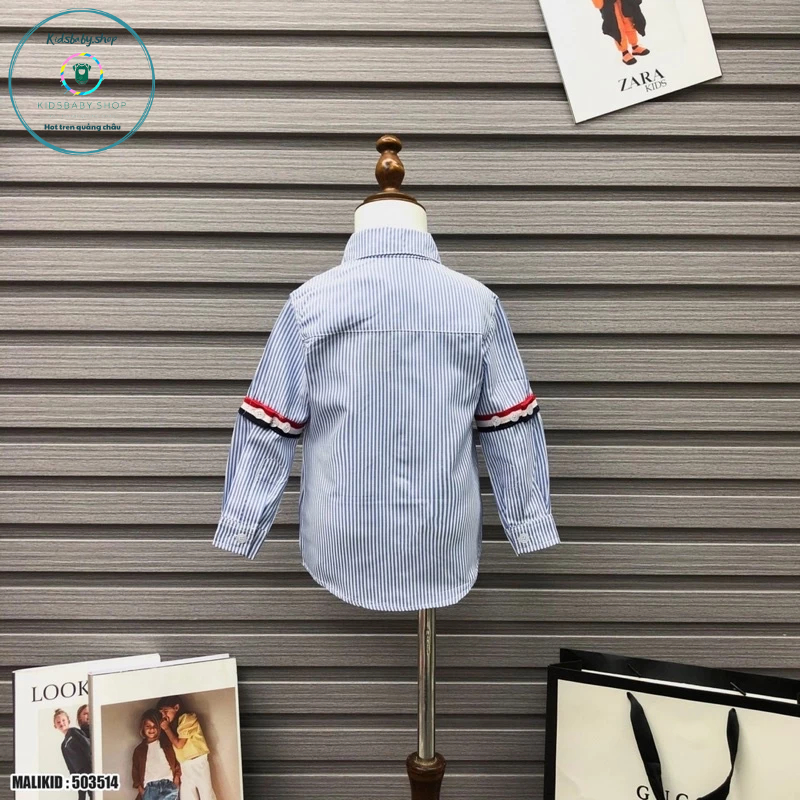 Áo sơmi Thom dài tay bé trai 10-40kg