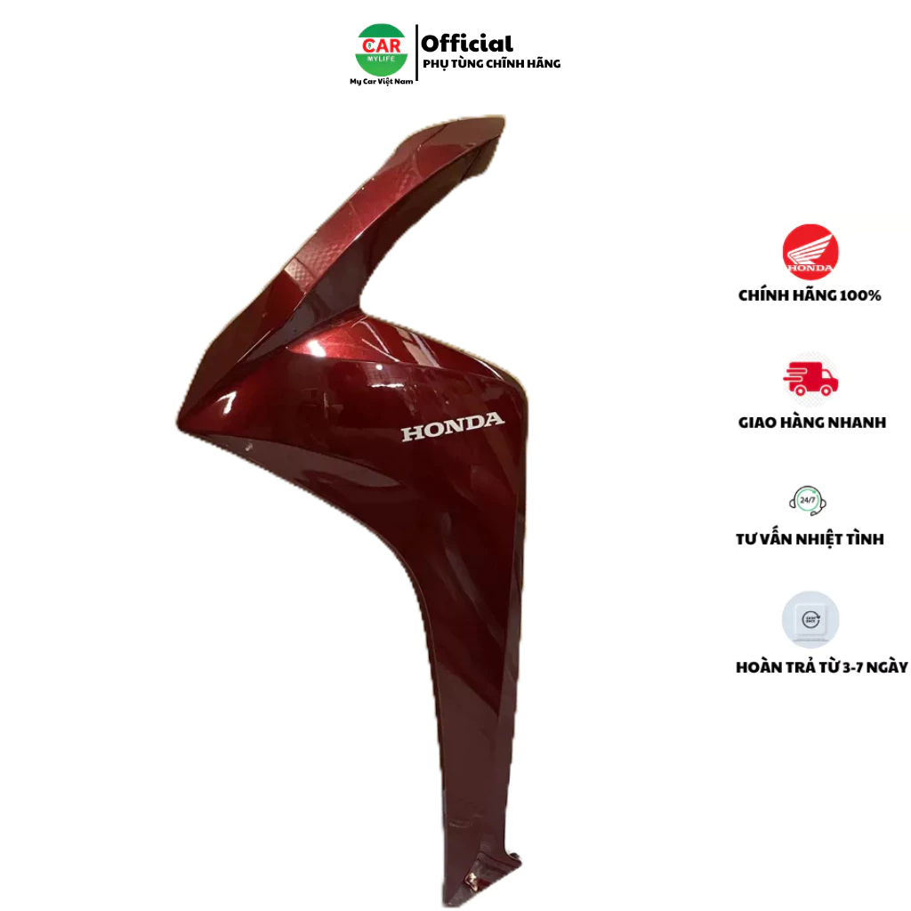 Cánh yếm bên trái - bửng yếm HONDA VISION năm 2014-2016-2018-2020 màu Đỏ mận. *R350* 64450K44VE0ZF