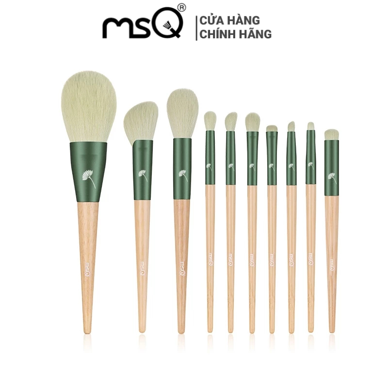 Bộ cọ trang điểm màu xanh 10 cây MSQ Bamboo Makeup Brush Set