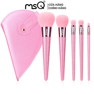 Bộ cọ trang điểm 5 cây màu hồng msq pink girly heart makeup brush set