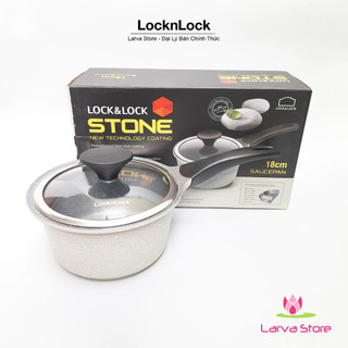 Nồi Chống Dinh Có Tay Cầm Vân Đá Lock&Lock LCA6181D 18cm Đáy Từ - Larva Store