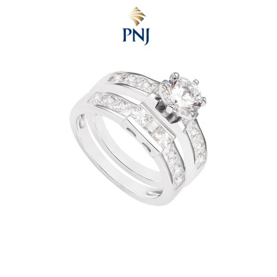 Nhẫn Bạc đính đá CZ PNJSilver XMXMW060026