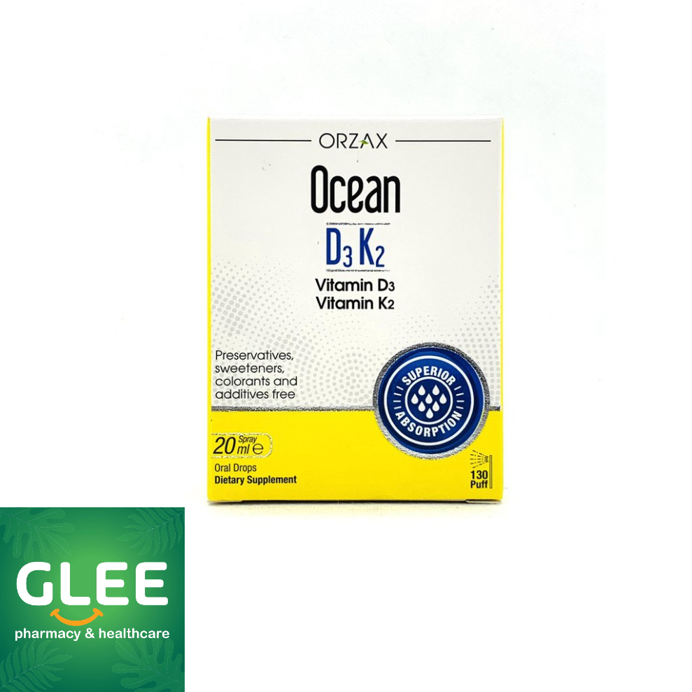 Ocean D3 K2 - Chai xịt 20ml - Bổ sung Vitamin D3 và Vitamin K2 [ Giá tốt ]