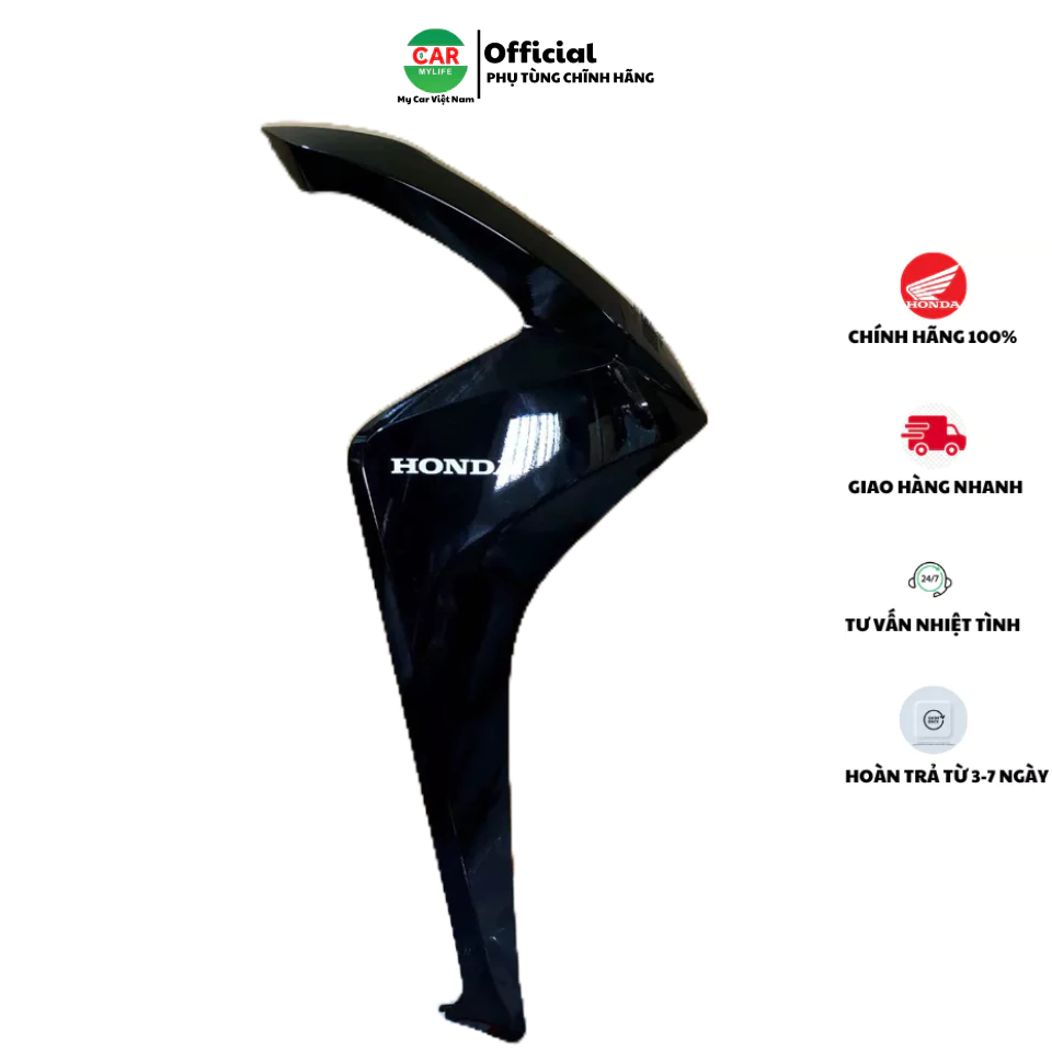 Ốp yếm trước bên phải - bửng yếm HONDA VISION năm 2014-2016-2018-2020 màu Đen bóng. *NH-B25M* 64350K44V00ZF