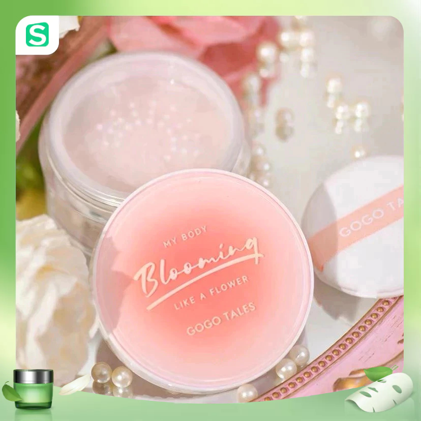 Phấn bắt sáng GOGO TALES highlight mỏng mịn Powder Rhyme Garden Fragrance Body Powder GT468