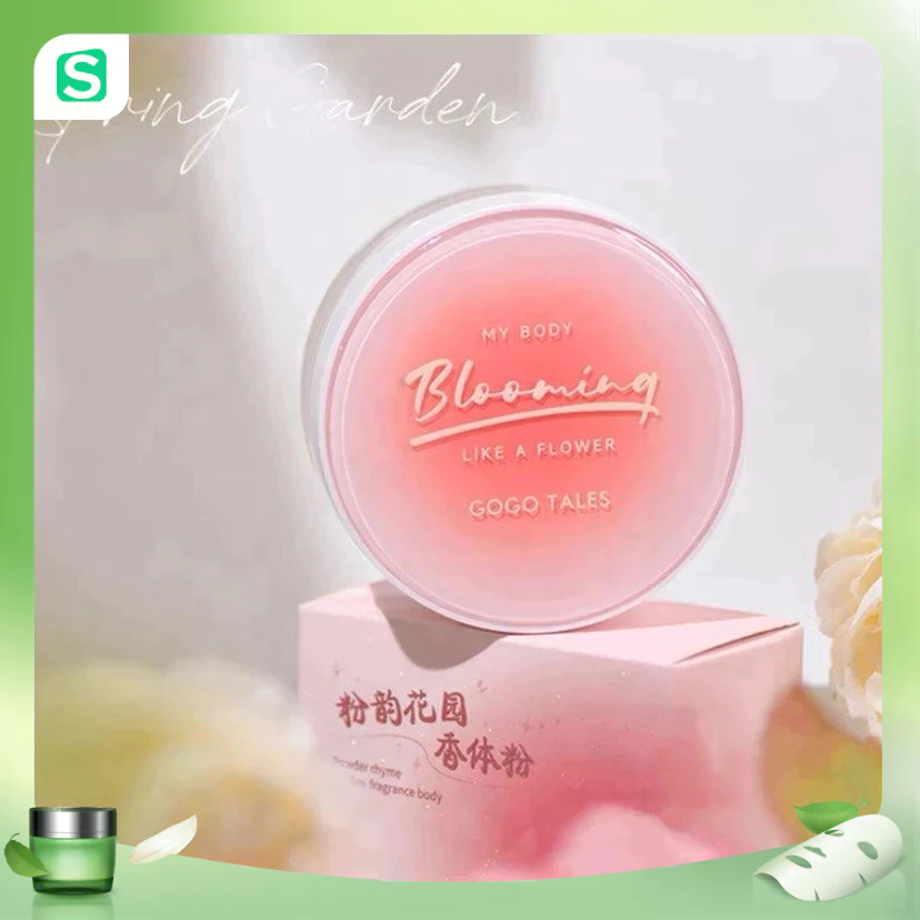 Phấn bắt sáng GOGO TALES highlight mỏng mịn Powder Rhyme Garden Fragrance Body Powder GT468