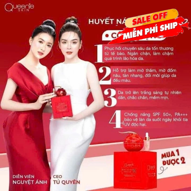 ❤️‍🩹❤️‍🩹 HUYẾT NÁM BÓC TÁCH X2 QUEENIE SKIN Chính hãng sẵn hàng nha khách 💥💥