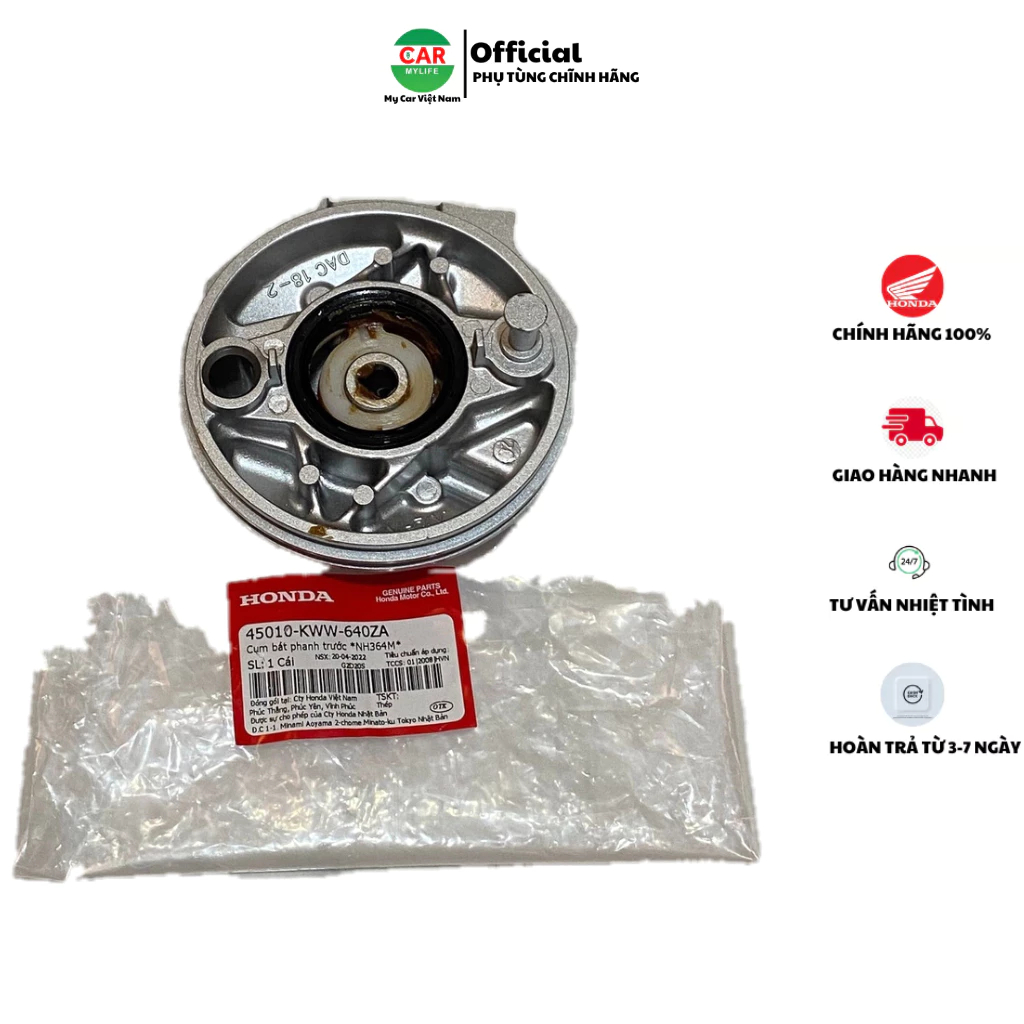 Cụm bát phanh trước - phanh đùm trước HONDA WAVE RSX110, A110. *NH364M* 45010KWW640ZA