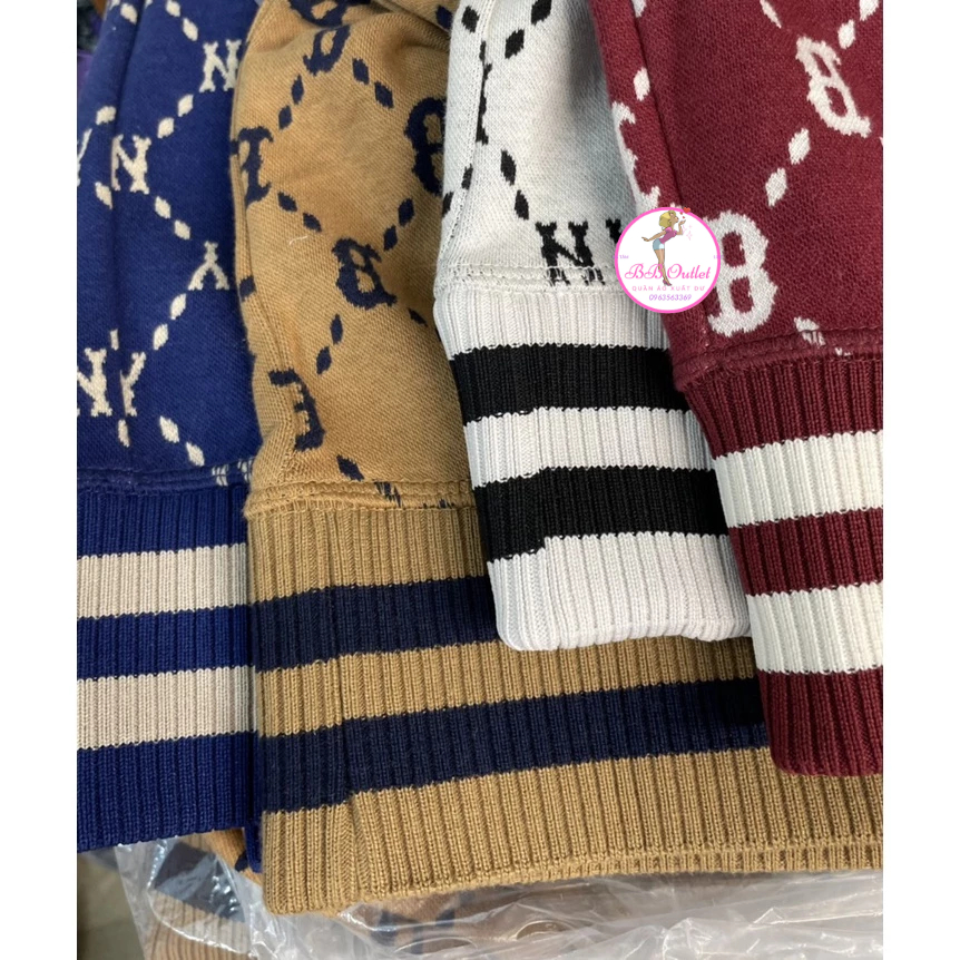 ❤❀  ❤ Mlb Áo Sweater Tay Dài Cổ Tròn Thêu Họa Tiết Thời Trang Cho Nam Nữ