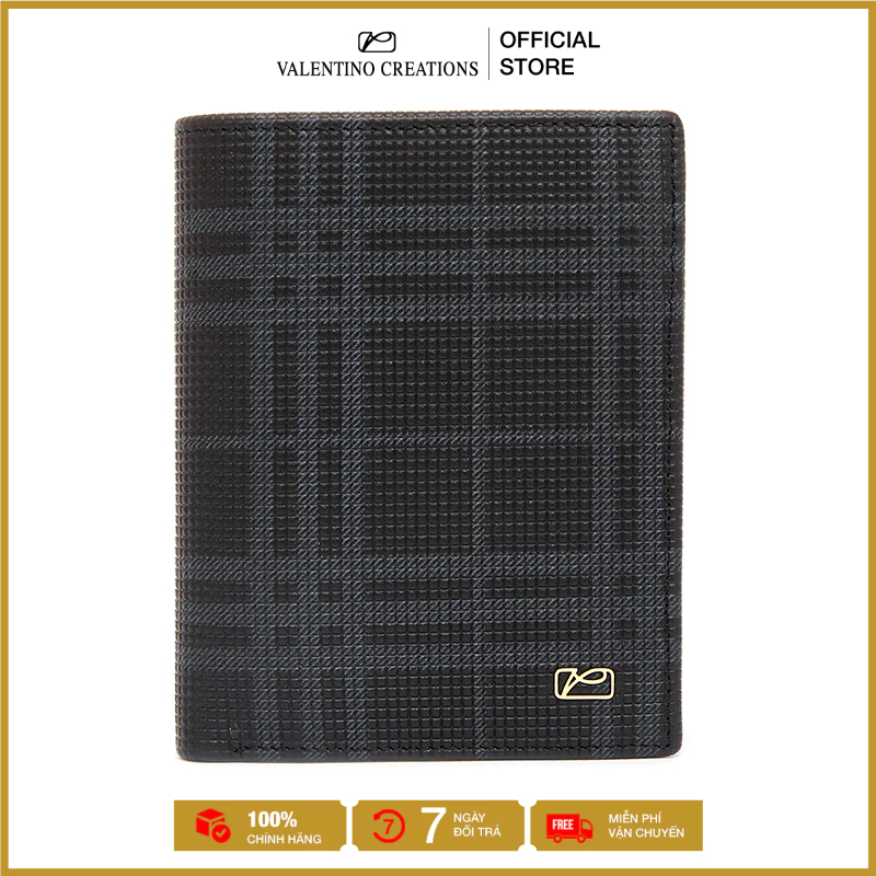 Ví Đứng Da Bò Valentino Creations - LPB-220020-BLK