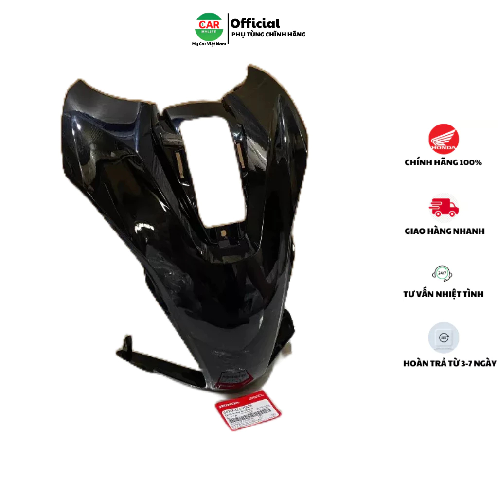 Ốp mặt nạ trước HONDA VISION năm 2021-2022-2023 màu Đen bóng. Mã SP 64302K2CV00ZE
