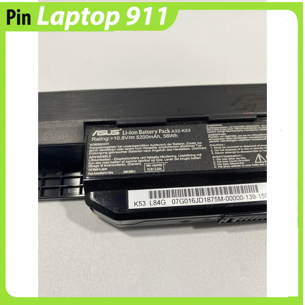 Pin laptop Asus A43, A54, A83, K43, X43, K53, X44H - pin laptop Asus A43, A53, K53