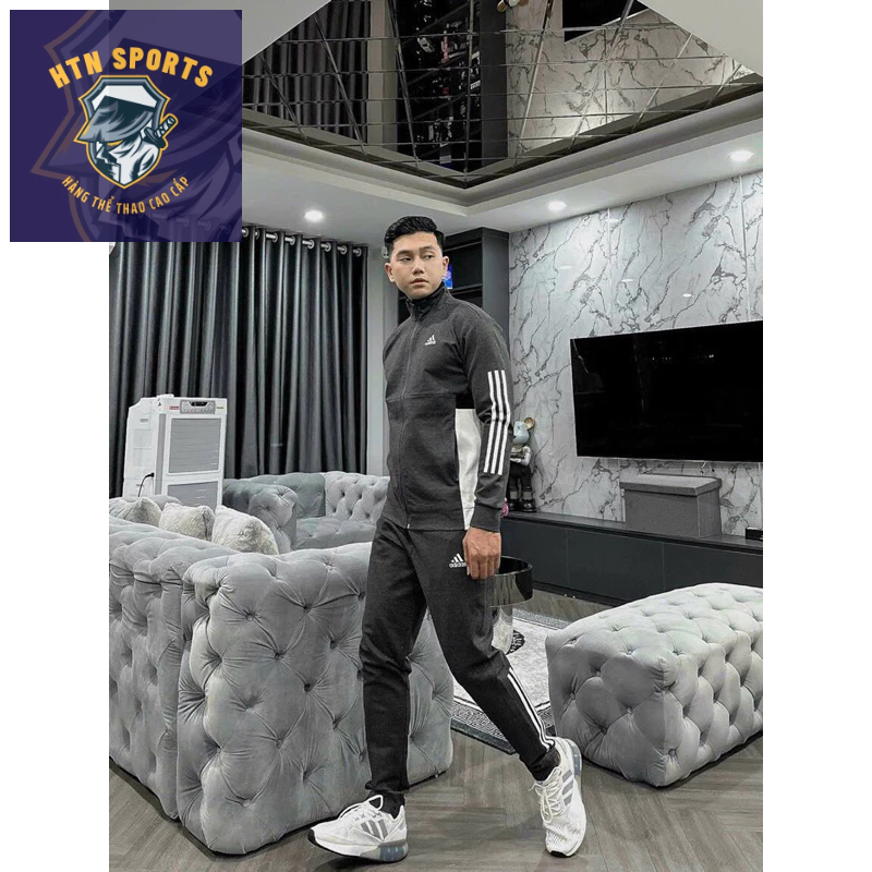 Bộ thể thao Adidas chất nỉ cao cấp logo thêu chi tiết mẫu new 2023