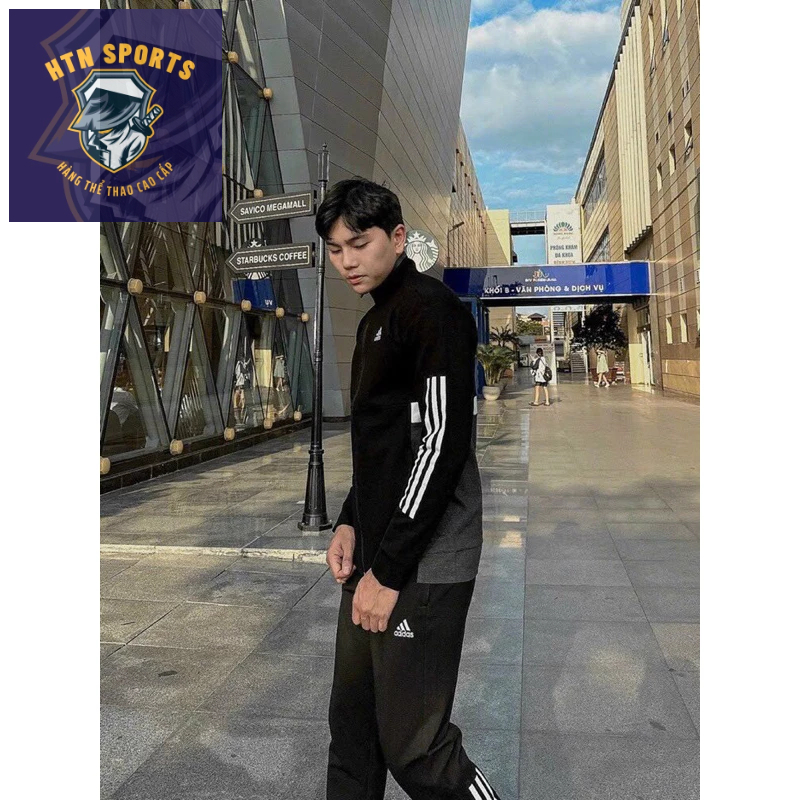 Bộ thể thao Adidas chất nỉ cao cấp logo thêu chi tiết mẫu new 2023