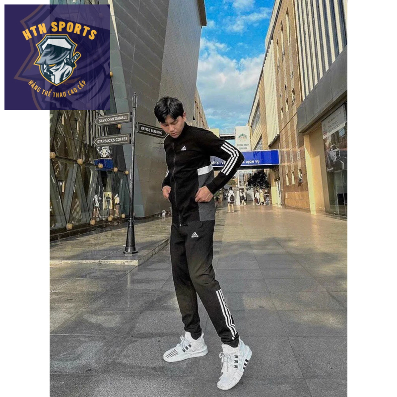 Bộ thể thao Adidas chất nỉ cao cấp logo thêu chi tiết mẫu new 2023