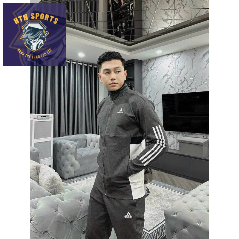 Bộ thể thao Adidas chất nỉ cao cấp logo thêu chi tiết mẫu new 2023