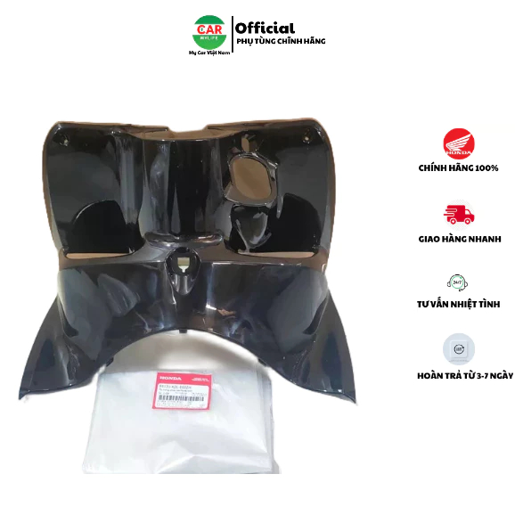 Ốp trong phía trên - ốp ổ khóa HONDA VISION đời Cũ năm 2011-2013 màu Đen bóng. *NHB25M*