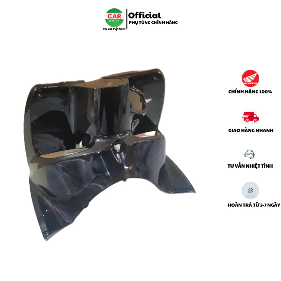 Ốp trong phía trên - ốp ổ khóa HONDA VISION đời Cũ năm 2011-2013 màu Đen bóng. *NHB25M*
