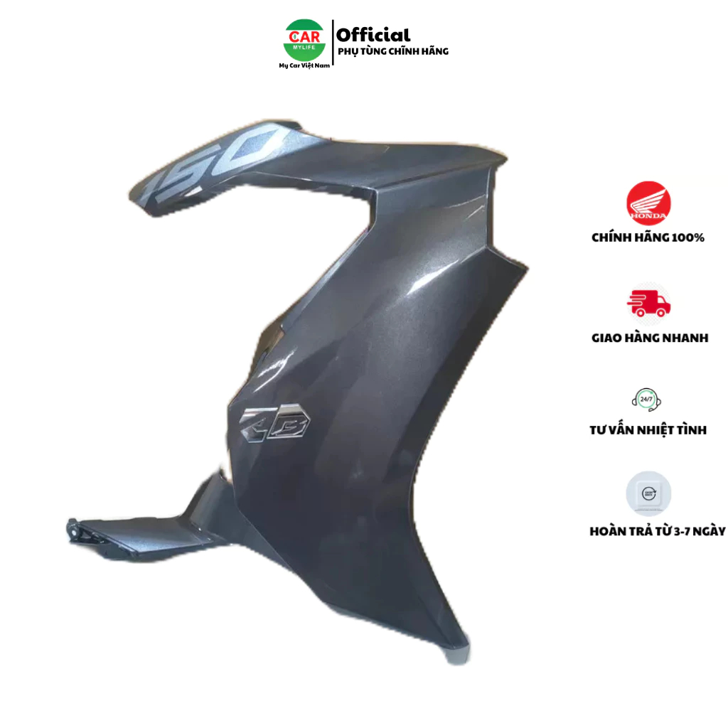 Cánh yếm bên phải - bửng yếm HONDA AIR BLADE 150 năm 2020-2021-2022 màu Xám đen bạc.  NHC04