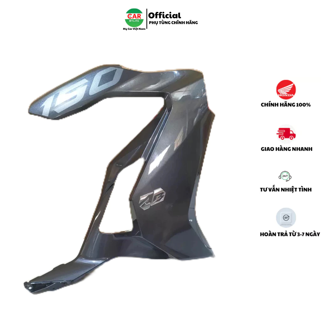 Cánh yếm bên phải - bửng yếm HONDA AIR BLADE 150 năm 2020-2021-2022 màu Xám đen bạc.  NHC04