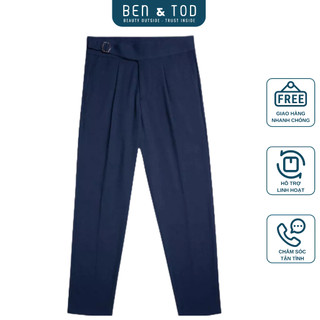 Quần tây âu nam BEN & TOD 22005 side tab cạp cao công sở co giãn tôn dáng dày dặn nam tính chỉnh chu OUTLET 349