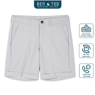 Quần đùi quần short tây nam BEN & TOD cotton 100% co giãn 4 chiều thoáng mát 20092 OUTLET 159
