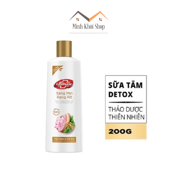 Sữa Tắm Detox Lifeboy Sữa Tắm Lifebuoy Thảo Dược và Hoa Sen 200ml Sáng Mịn Rạng Rỡ