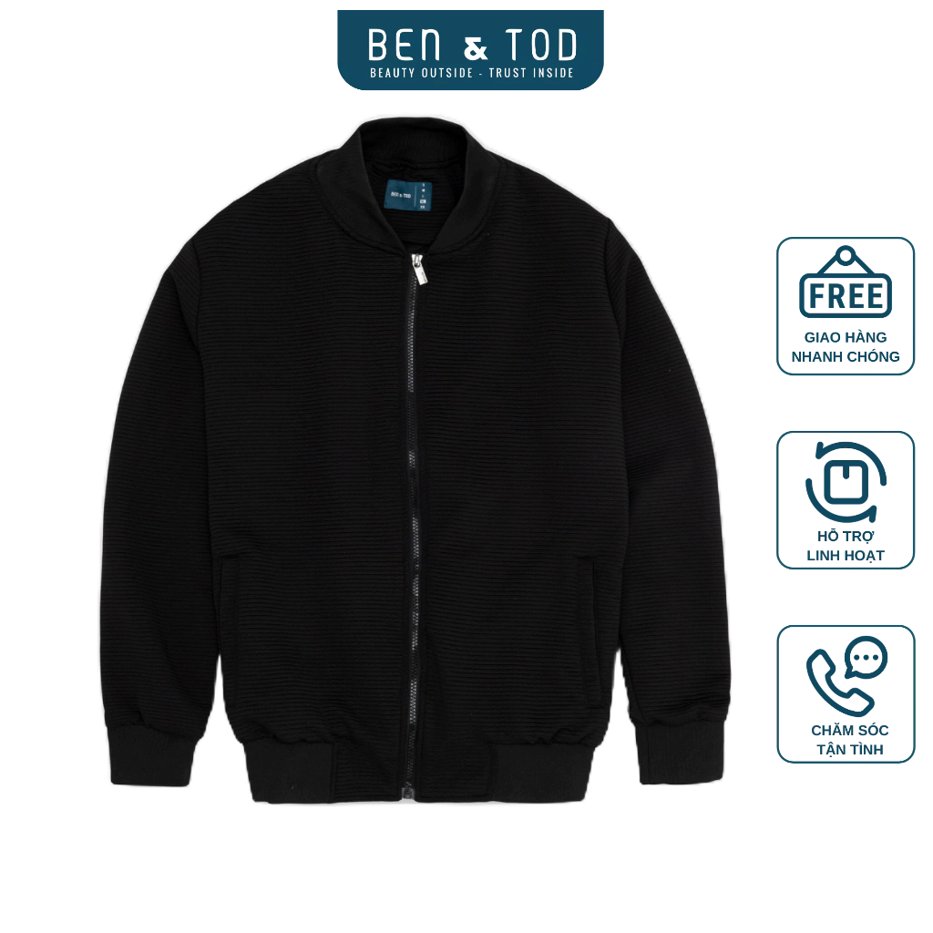 Áo khoác bomber nam BEN & TOD R1111BB107 chống nắng, trượt nước, thoáng khí, cao cấp, unisex OUTLET 399