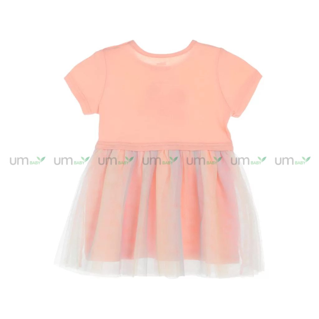 Đầm tutu cho bé gái 1-4 tuổi Minnie màu cam ngắn tay váy đầm bé gái xuất dư đầm tiệc cho bé đầm công chúa bé gái
