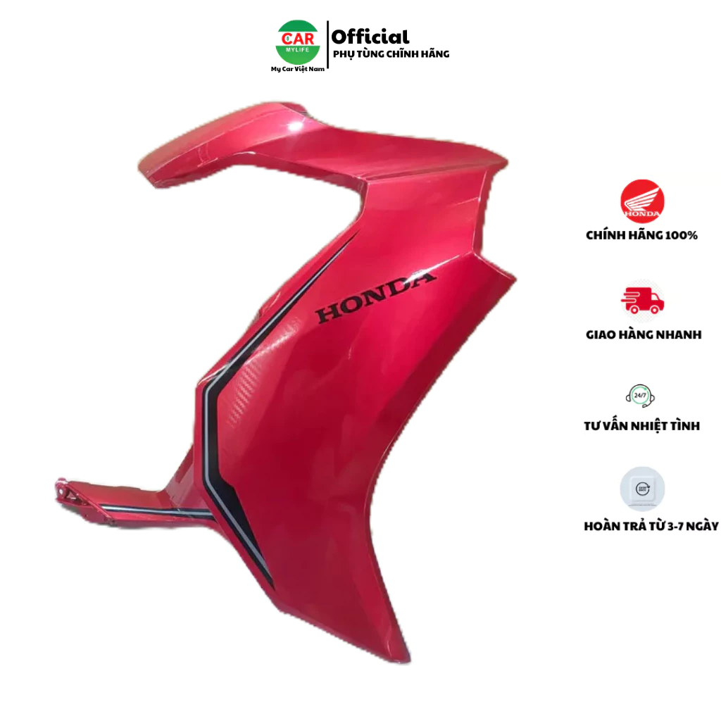Cánh yếm bên phải - bửng yếm HONDA AIR BLADE 125 năm 2020 màu Đỏ đen xám. R340