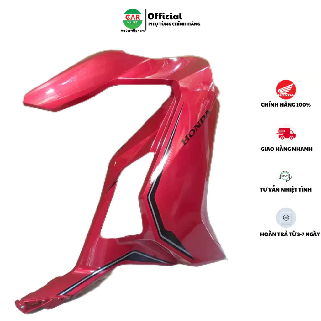 Cánh yếm bên phải - bửng yếm HONDA AIR BLADE 125 năm 2020 màu Đỏ đen xám. R340