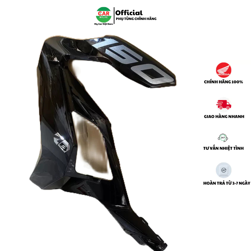 Cánh yếm bên trái - bửng yếm HONDA AIR BLADE 150 năm 2020 màu Đen bạc. 64600K1FV00ZA